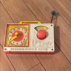 Fisher-Price Classic Red and Yellow Toy Clock